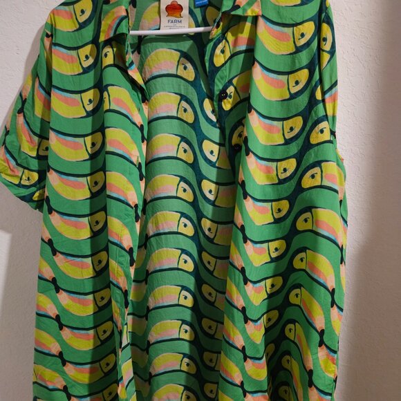 Farm Rio x Anthropologie Tucabacana Oversized Buttondown Shirt - Picture 10 of 10